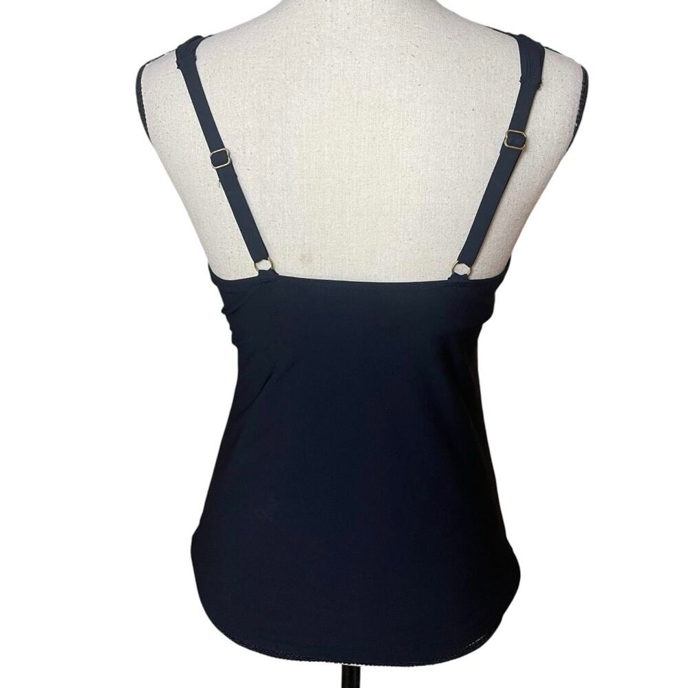 Lands’ End Women’s 6 Underwire Black Tankini Swimsuit Top Slimming Modest - Picture 5 of 11